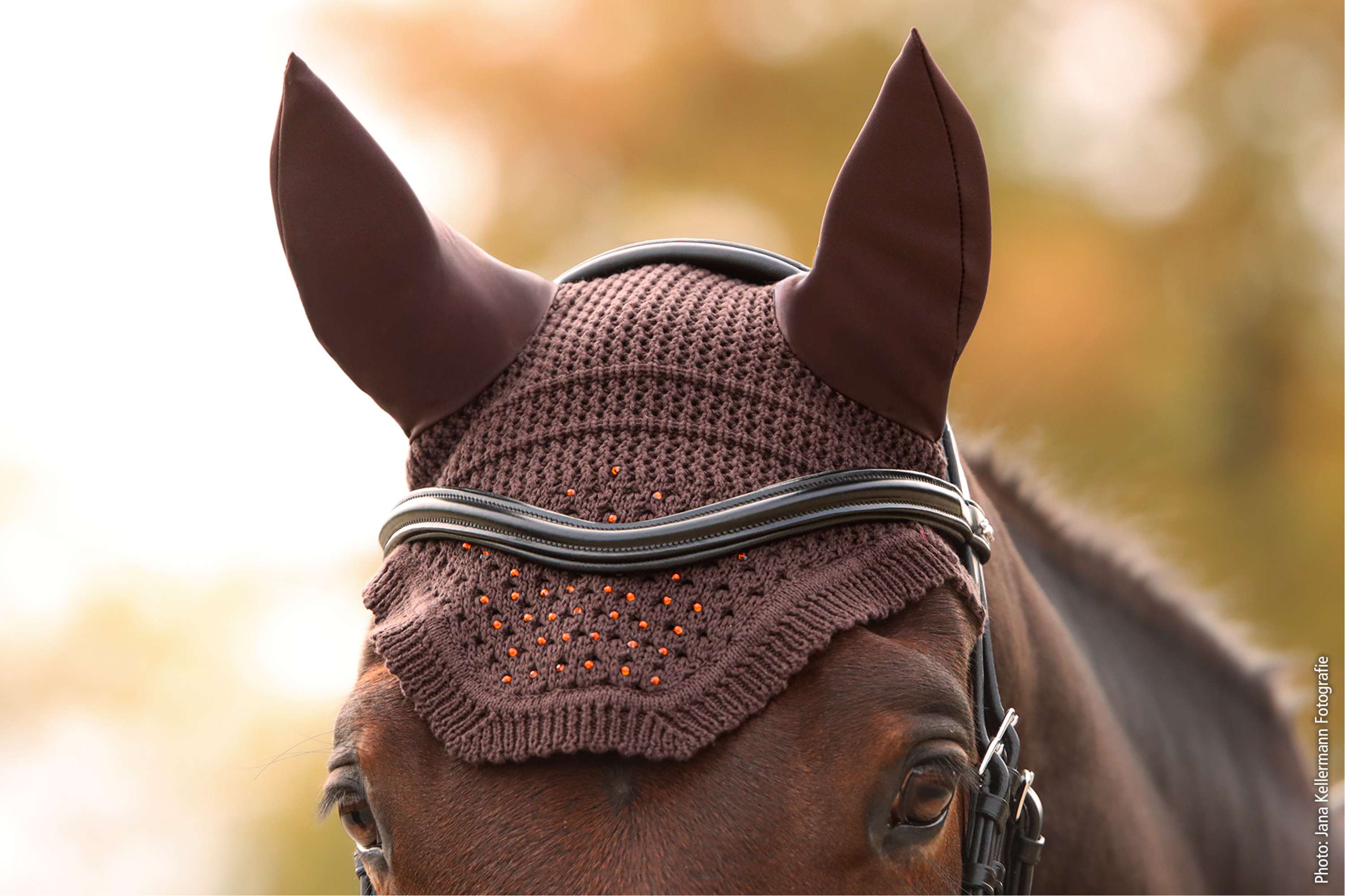 Schockemöhle Fliegenhaube Elegant Spark Mocca