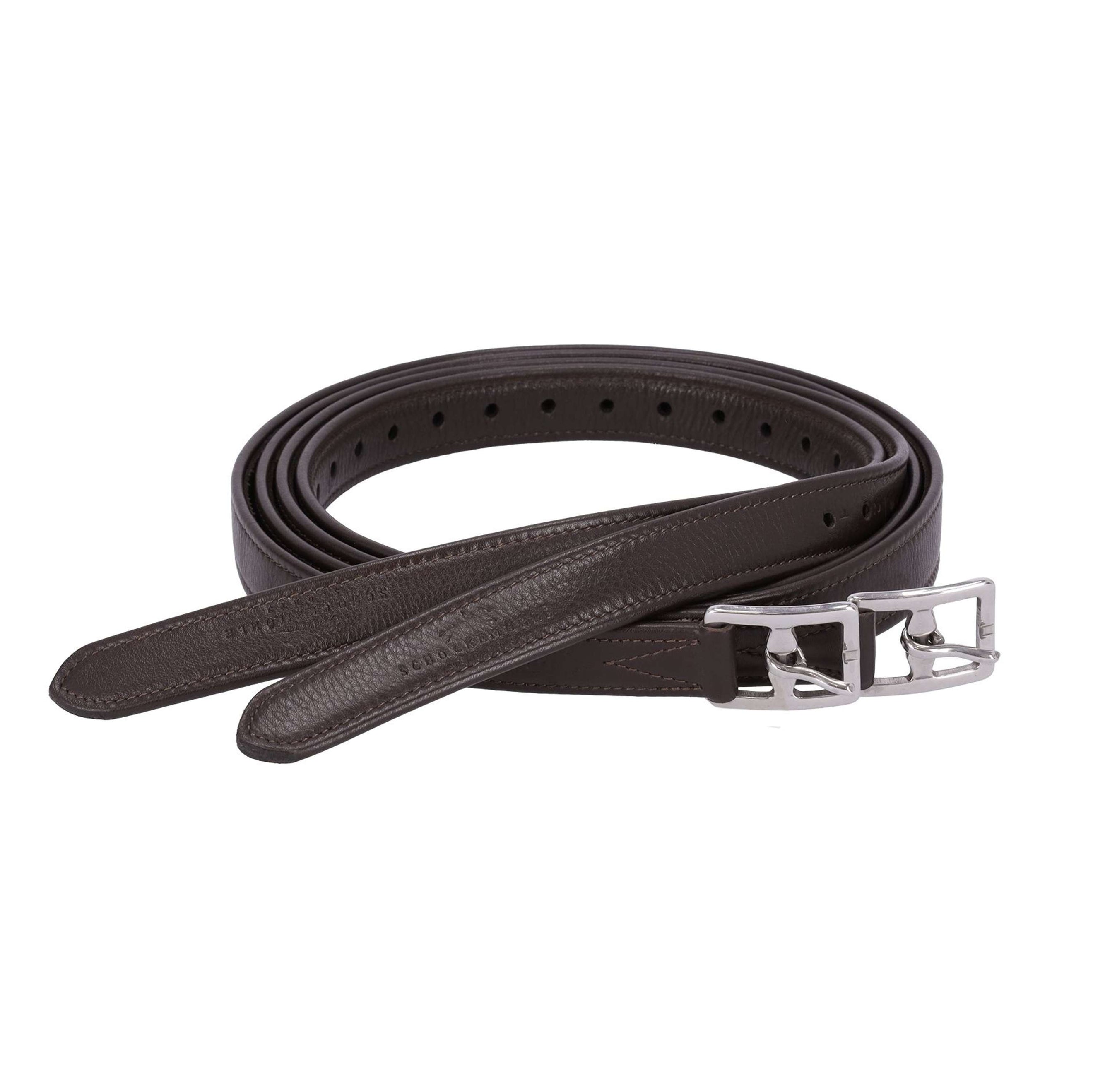 Schockemöhle Steigbügelriemen Colorado Soft Espresso/Silber
