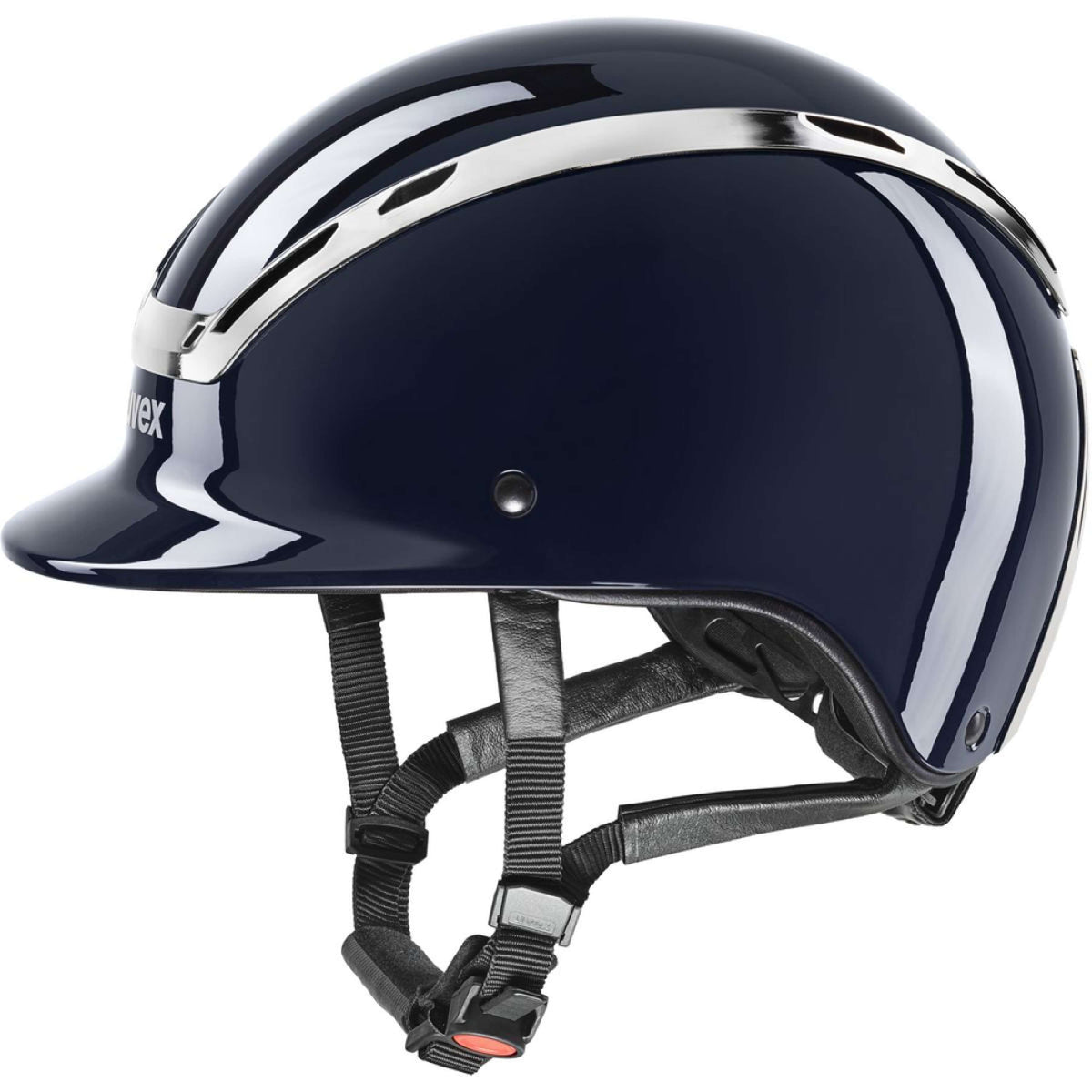 Uvex Reithelm Exxeed Shiny Chrome Navy