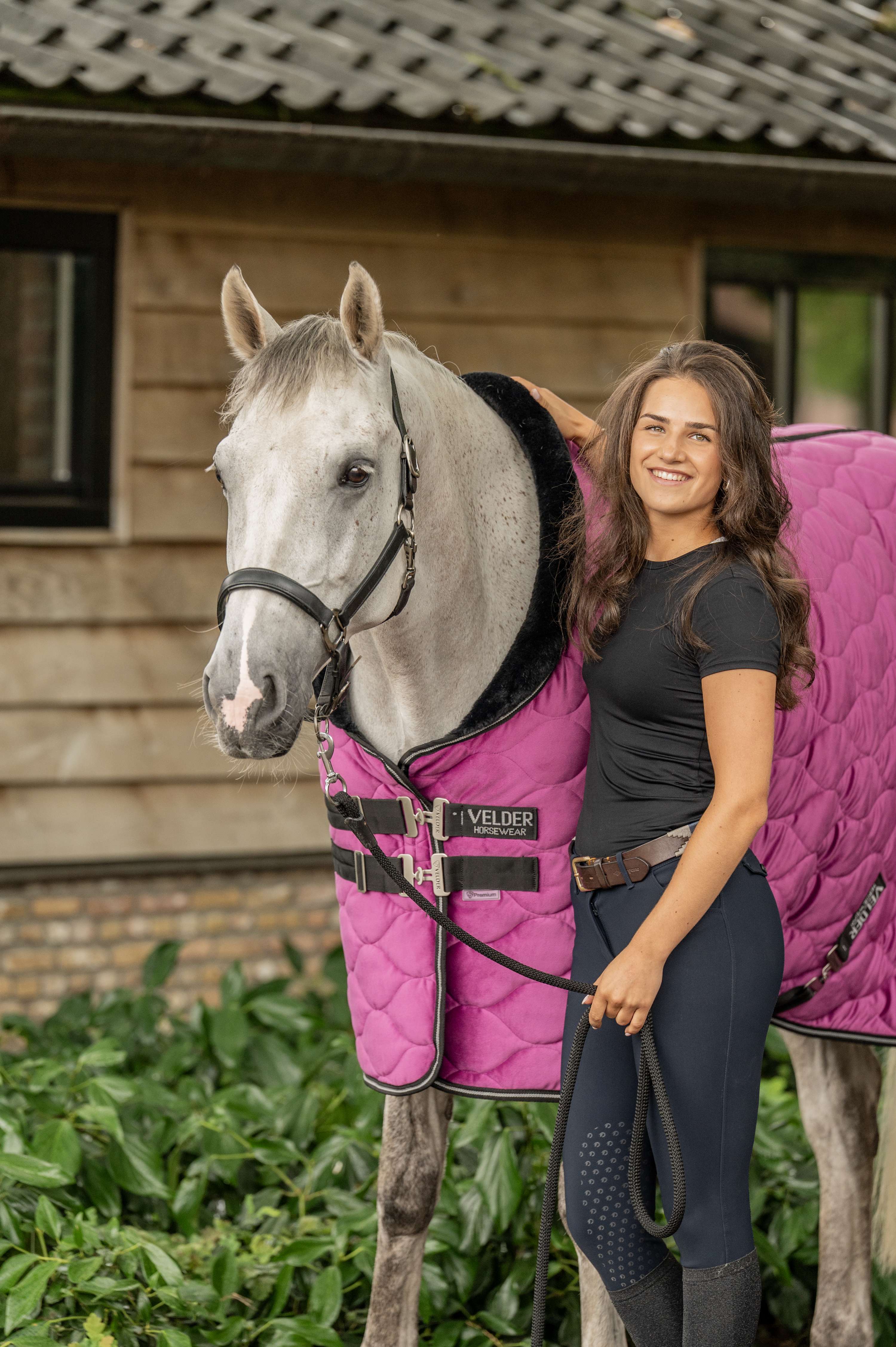 Velder Horsewear Premium Showdecke Satin Glow Dutch Raspberry