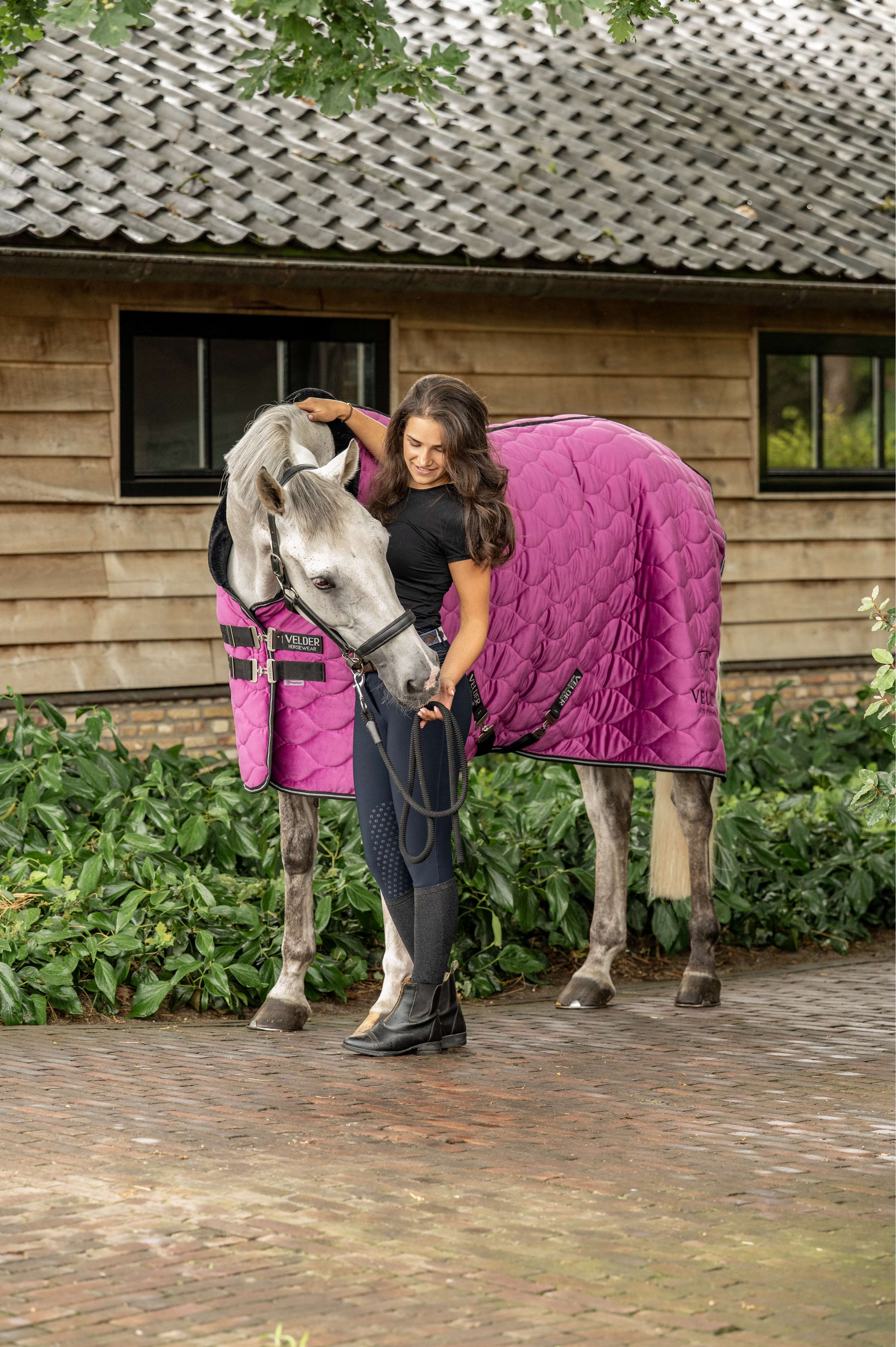 Velder Horsewear Premium Showdecke Satin Glow Dutch Raspberry