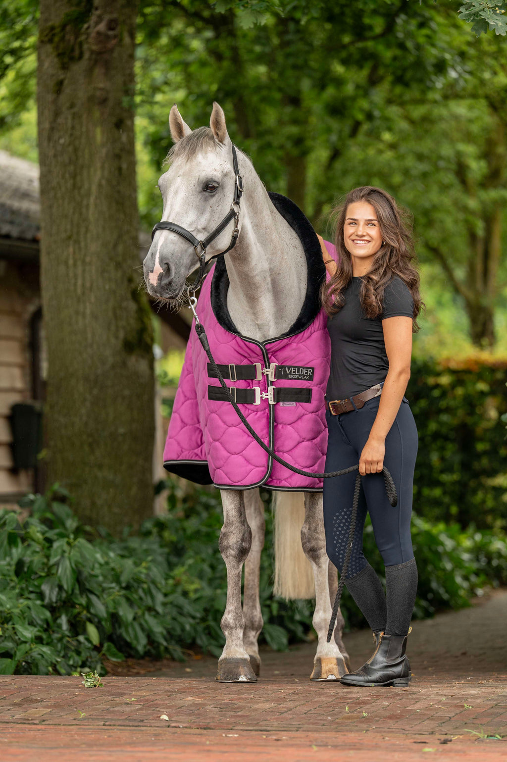 Velder Horsewear Premium Showdecke Satin Glow Dutch Raspberry