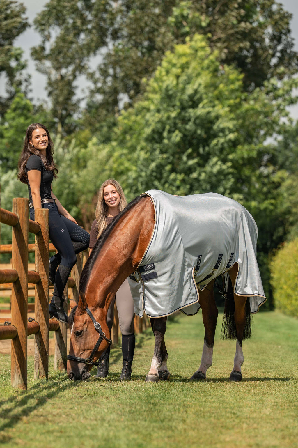 Velder Horsewear Premium Fliegendecke Pearl Grey
