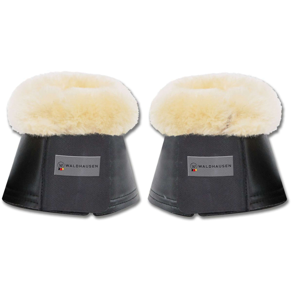 Waldhausen Hufglocken mit Lammfell Schwarz