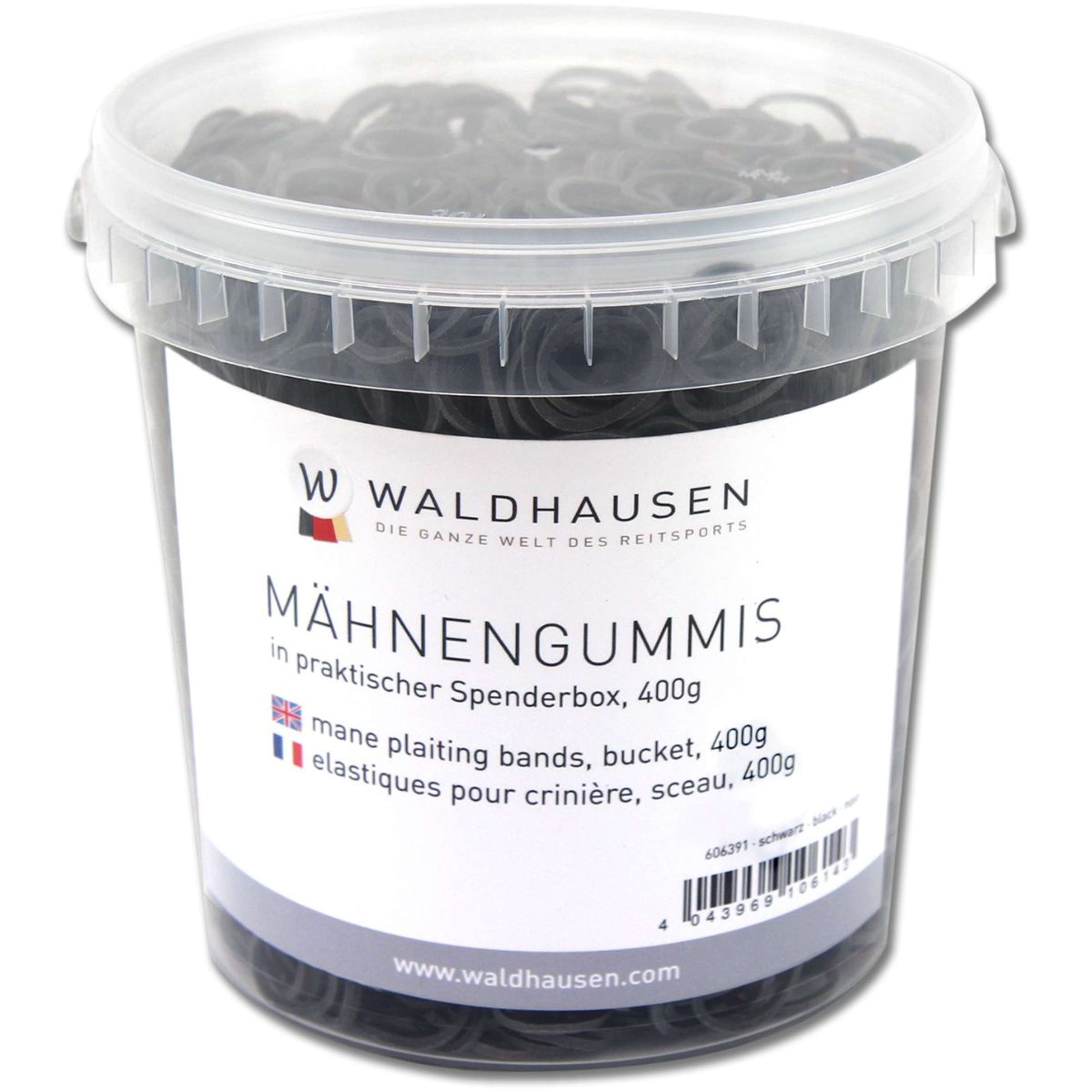 Waldhausen Einflechtgummis im Eimer Schwarz Waldhausen Einflechtgummis im Eimer Schwarz