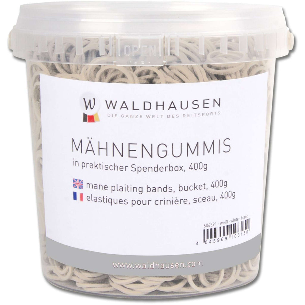 Waldhausen Einflechtgummis im Eimer Weiß