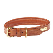 WeatherBeeta Dog Collar Padded Leather Tan