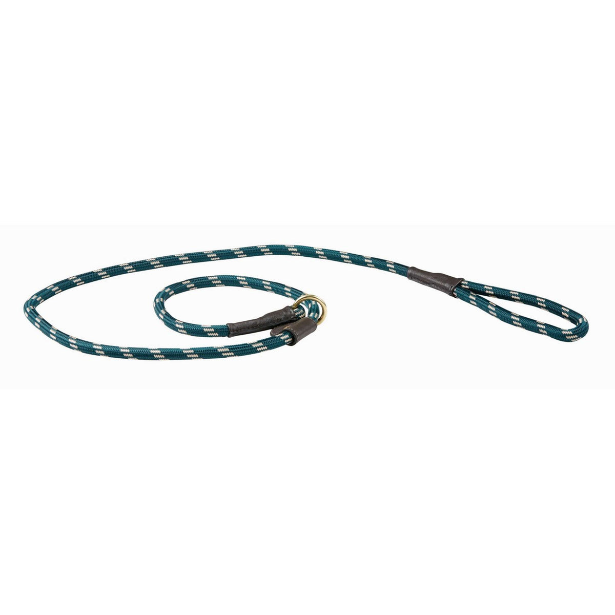 Weatherbeeta Slip Dog Lead Rope Leather Hunter Green/Brown