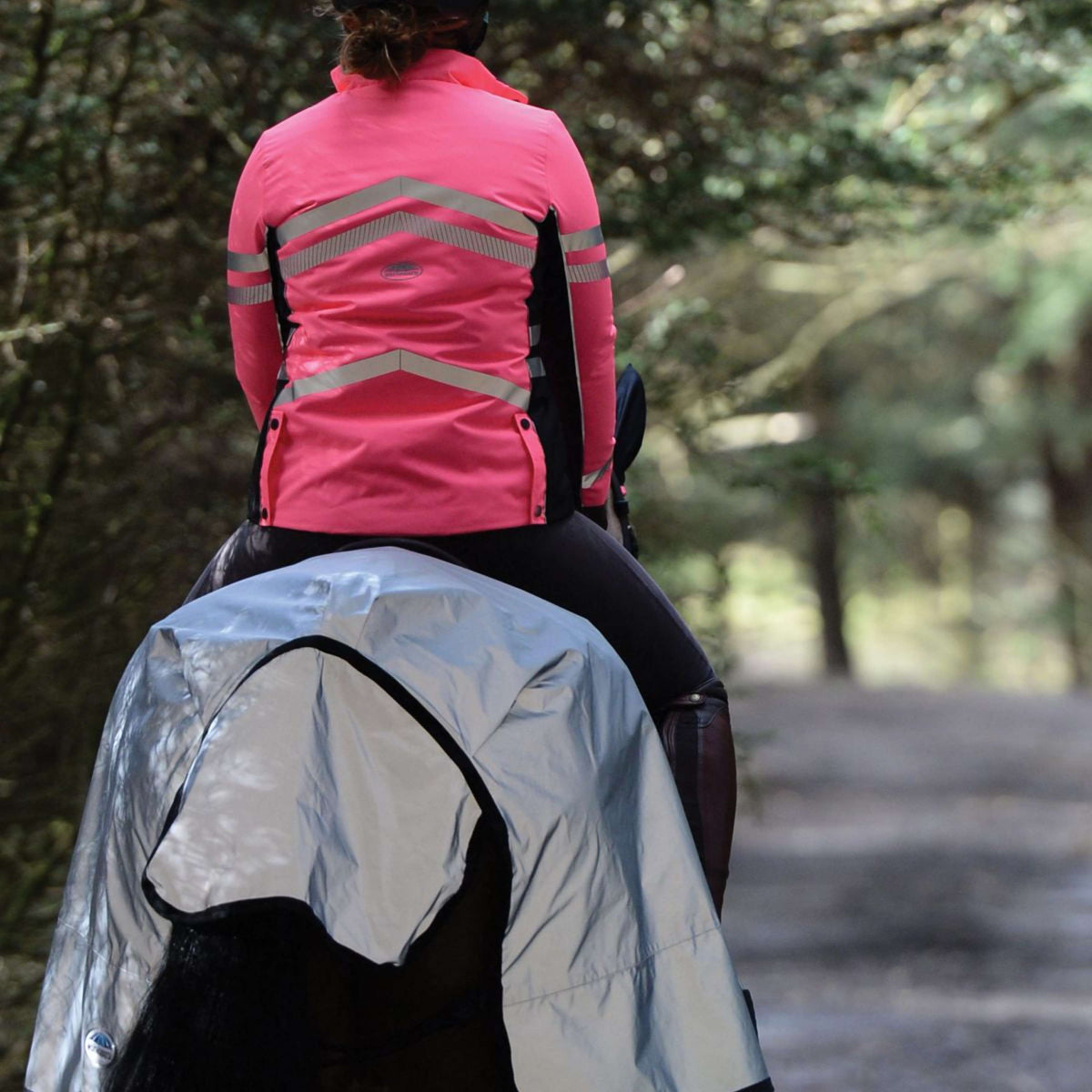 Weatherbeeta Jacke Reflective HiVis Wattiert Wasserdicht für Kinder Rosa