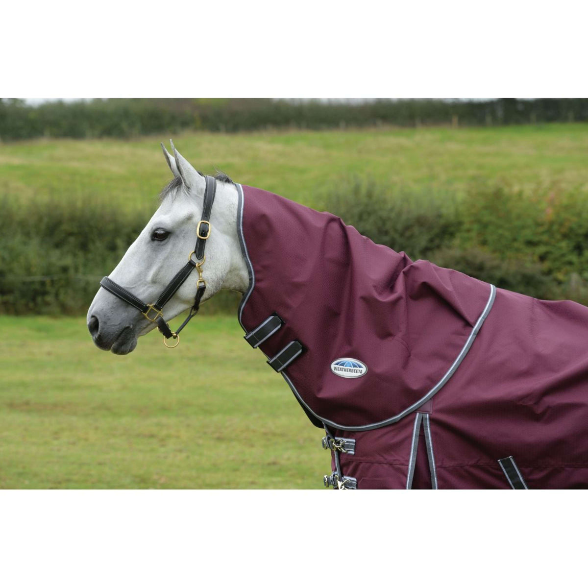 WeatherBeeta Winterdecke ComFiTec Plus Dynamic II Neck Rug Medium Maroon/Grau/Weiß