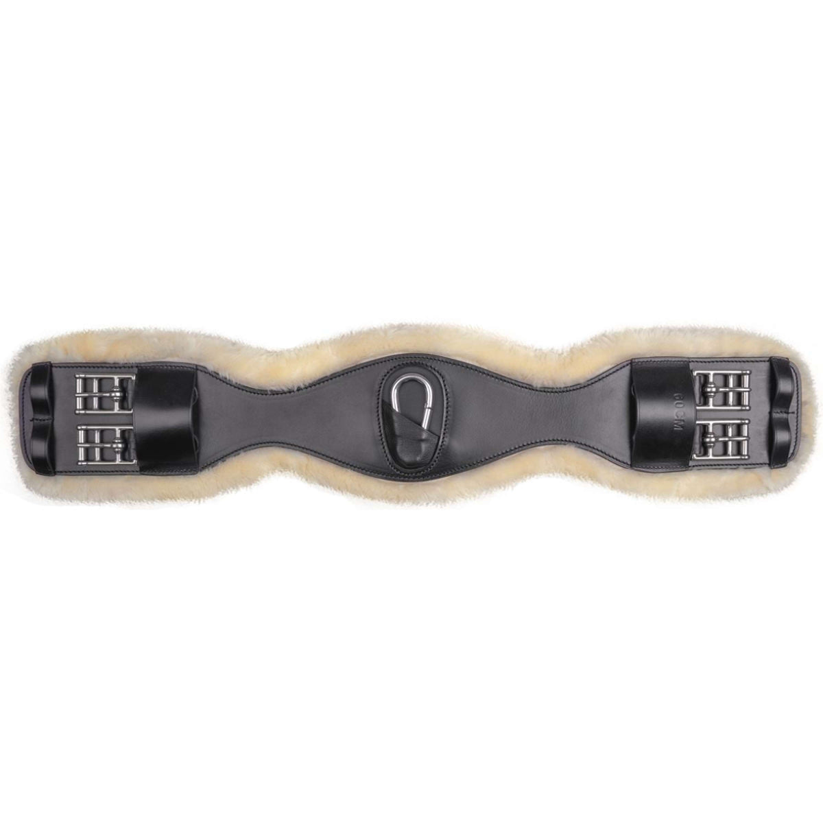 Waldhausen Sattelgurt Leather ECO Wool Kurz Schwarz