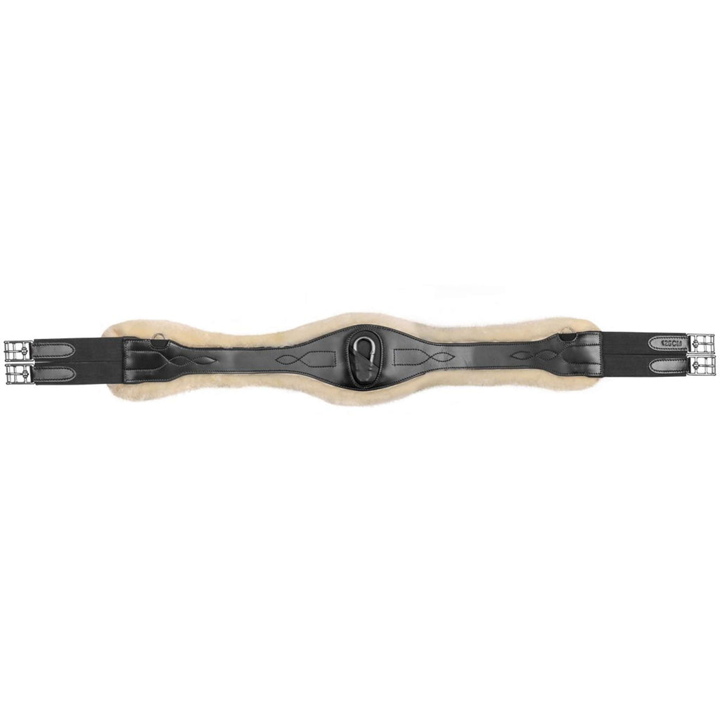 Waldhausen Sattelgurt Leather ECO Wool Schwarz