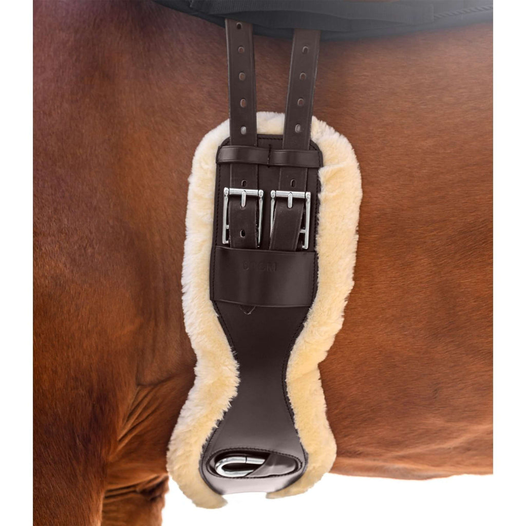 Waldhausen Sattelgurt Leather ECO Wool Braun