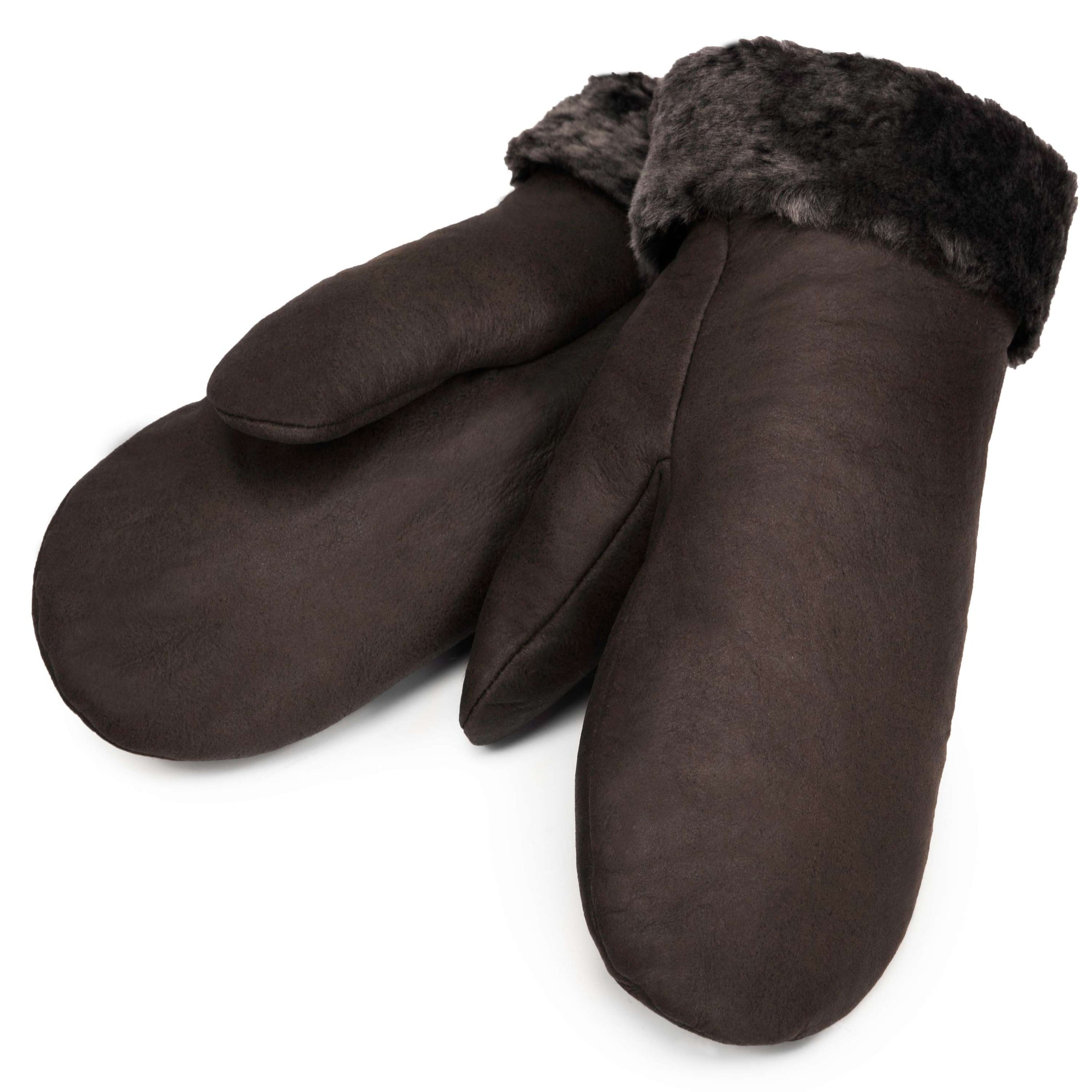 Werner Christ Winterhandschuhe Mittens Dunkelbraun