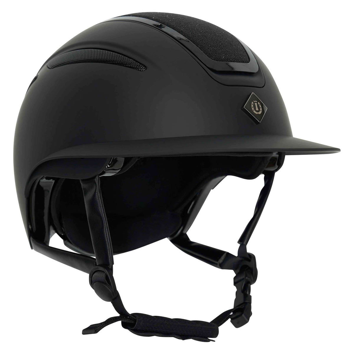 Imperial Riding Reithelm IRHOlania Deluxe Big Visor Schwarz Glitzer