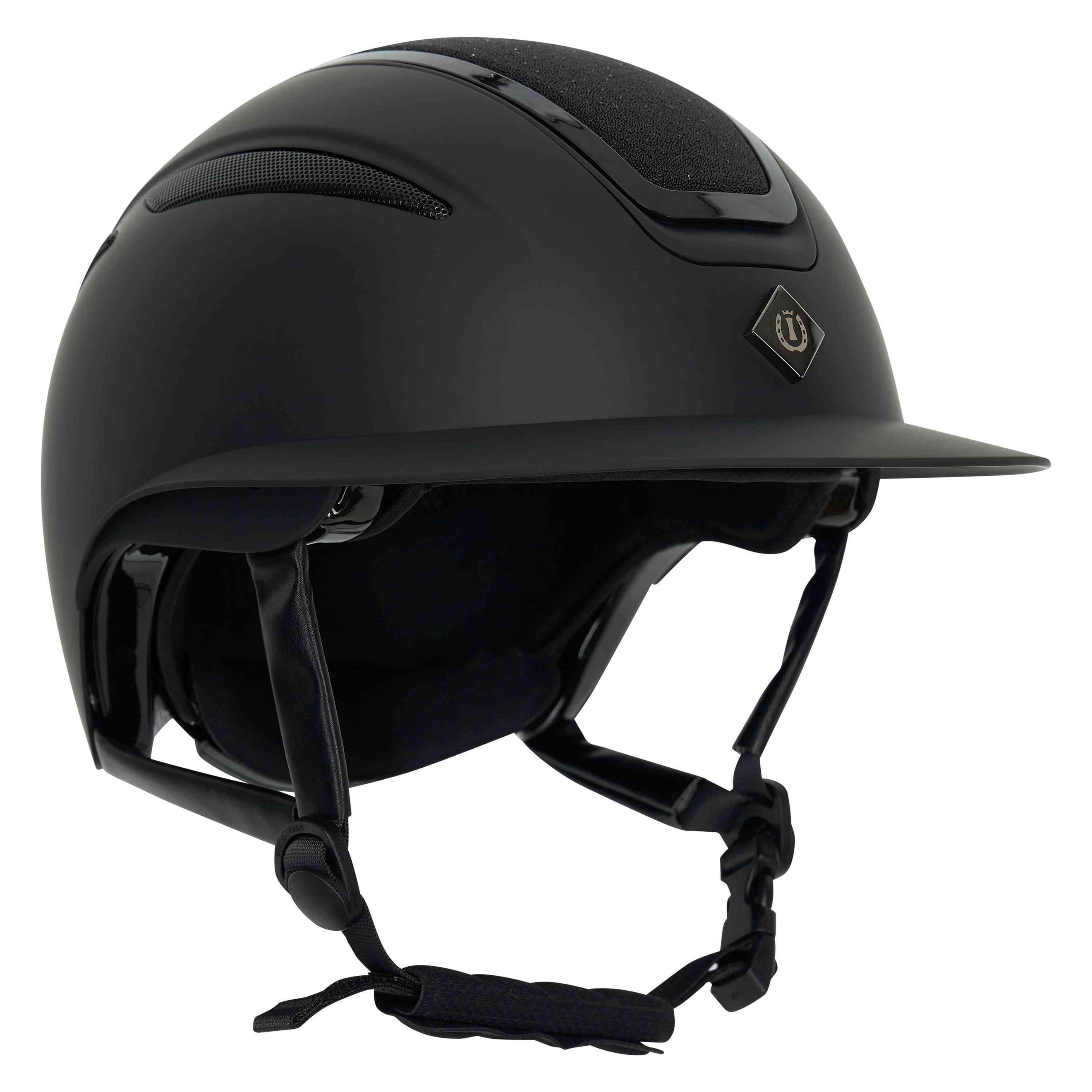 Imperial Riding Reithelm IRHOlania Deluxe Big Visor Schwarz Glitzer