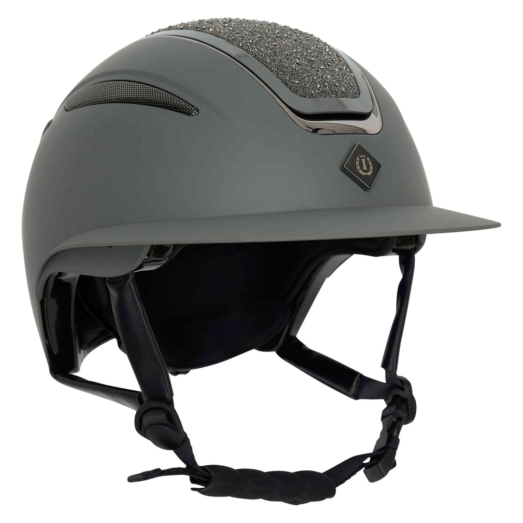 Imperial Riding Reithelm IRHOlania Deluxe Big Visor Grau
