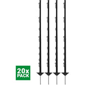 Agradi Power Weidepfahl Classic Doppel 125cm 20 Stück Schwarz