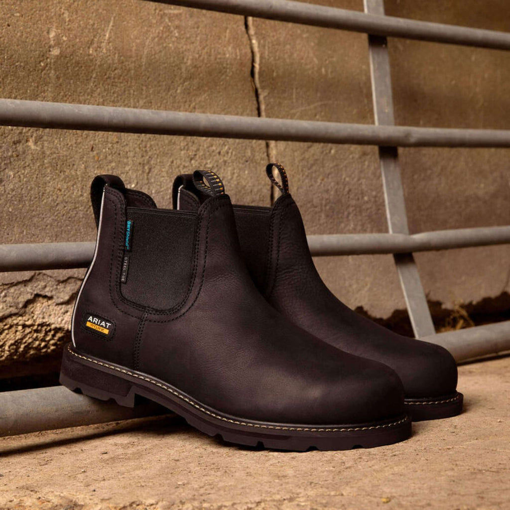 Ariat Stiefeletten Groundbreaker Chelsea Waterproof Steel Toe Herren Schwarz