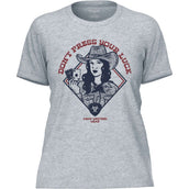 Ariat T-Shirt Don't Press Your Luck Damen Ice Blue