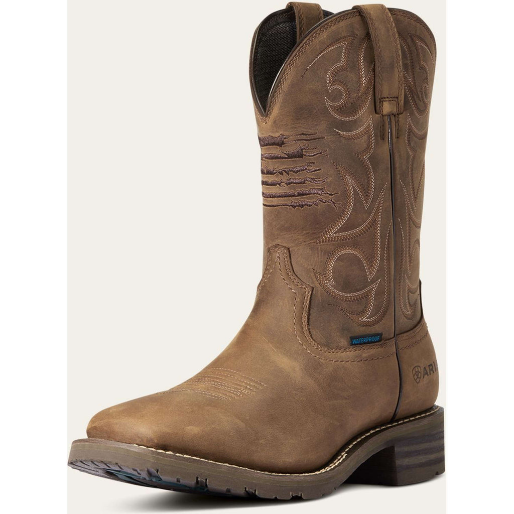 Ariat Western Boots Hybrid Patriot H2O Herren Distressed Brown