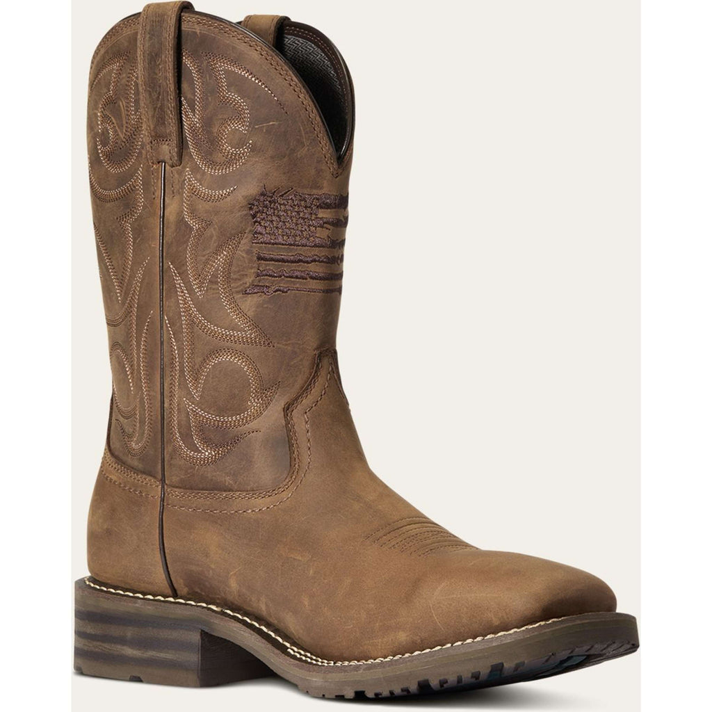 Ariat Western Boots Hybrid Patriot H2O Herren Distressed Brown