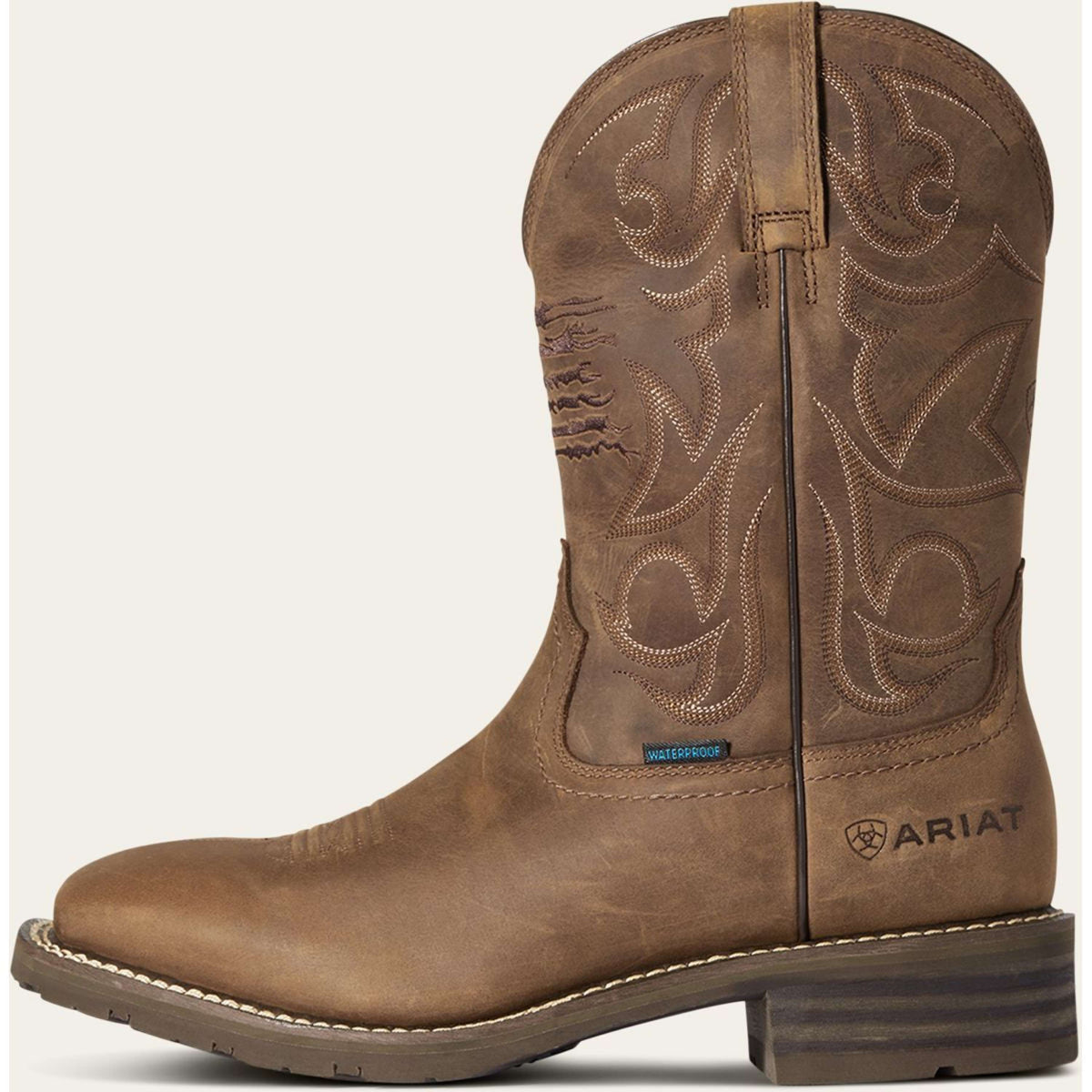 Ariat Western Boots Hybrid Patriot H2O Herren Distressed Brown