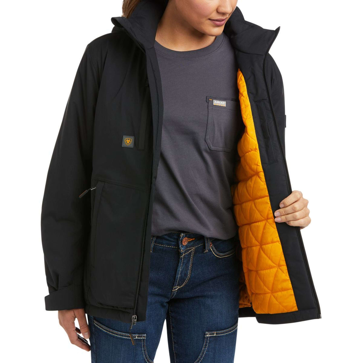 Ariat Jacke Rebar Storm Fighter 2.0 Waterproof Damen Schwarz