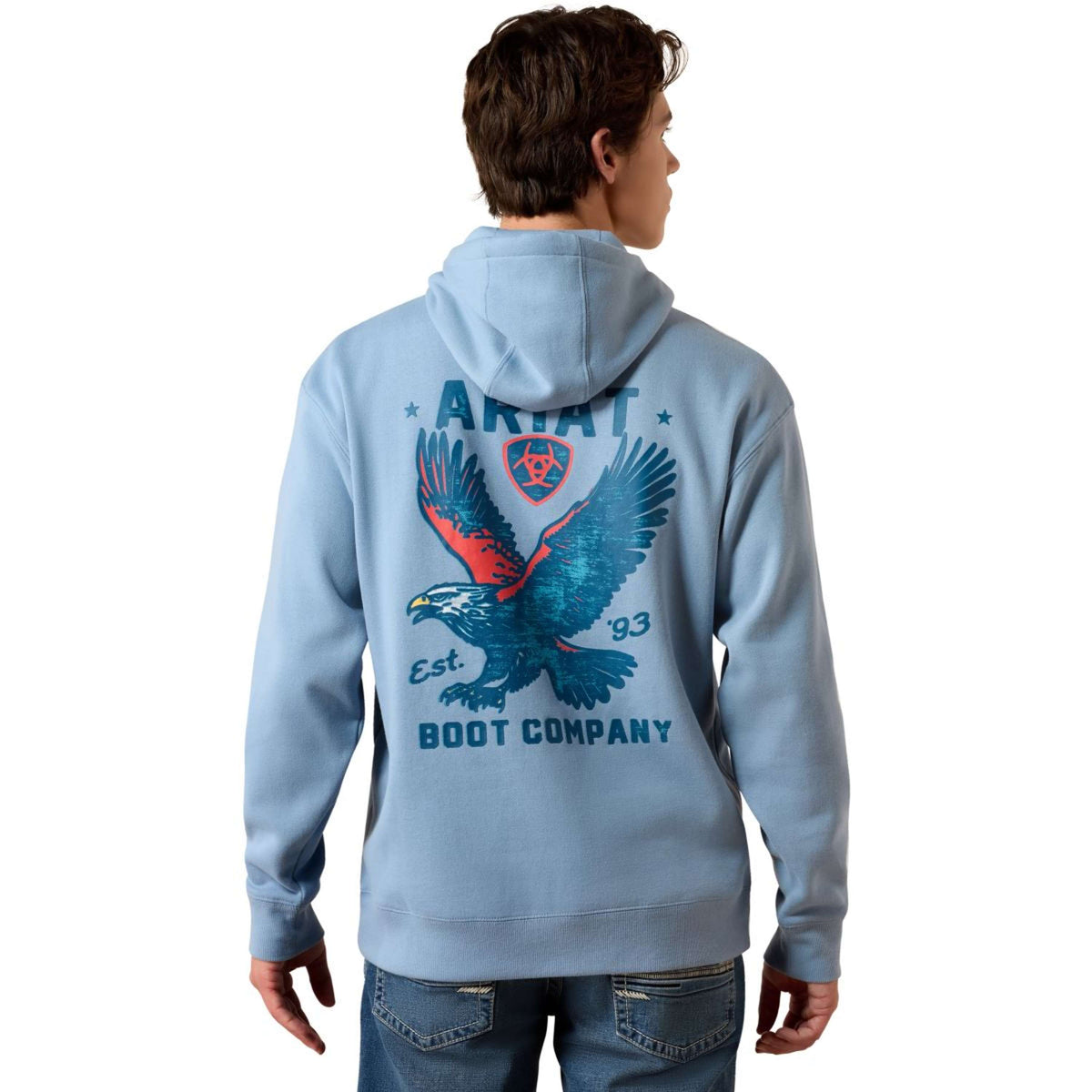 Ariat Pullover Freedom Eagle Herren Light Denim