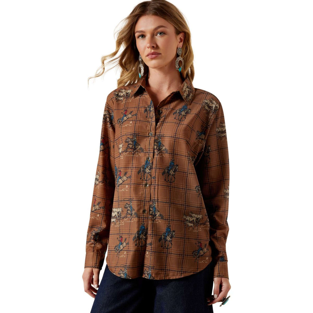 Ariat Bluse Homestyle Damen Braun