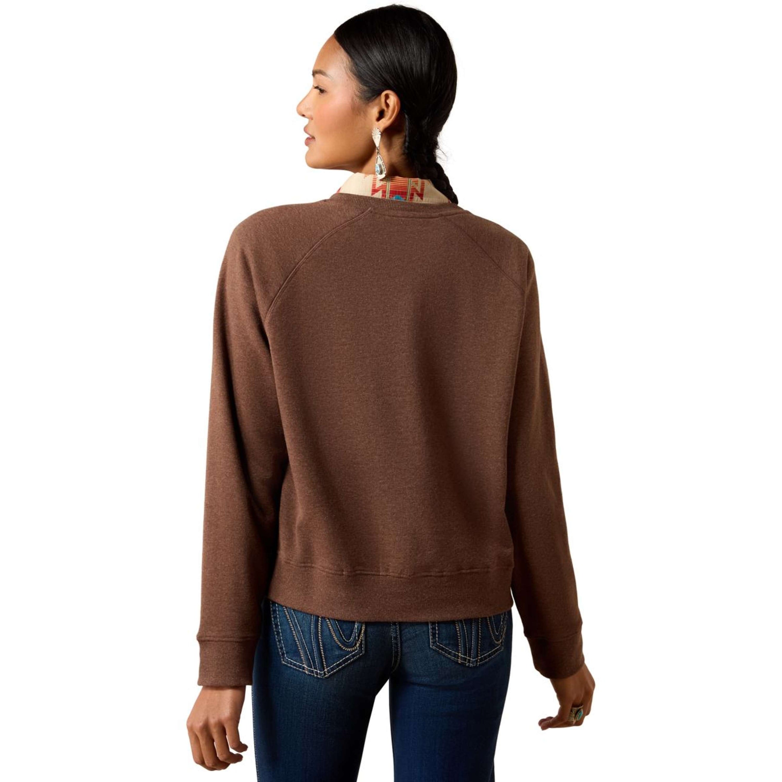Ariat Pullover Essential Crew Damen Chicory Coffee