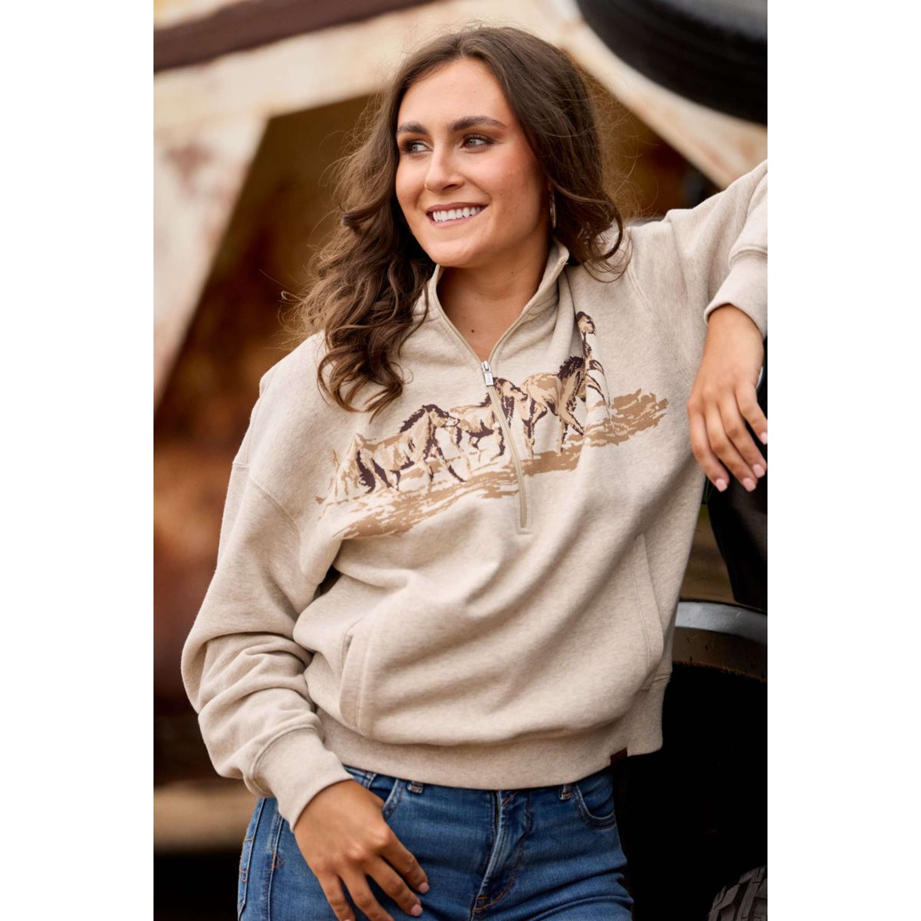 Ariat Pullover Running Wild Damen Hellbeige