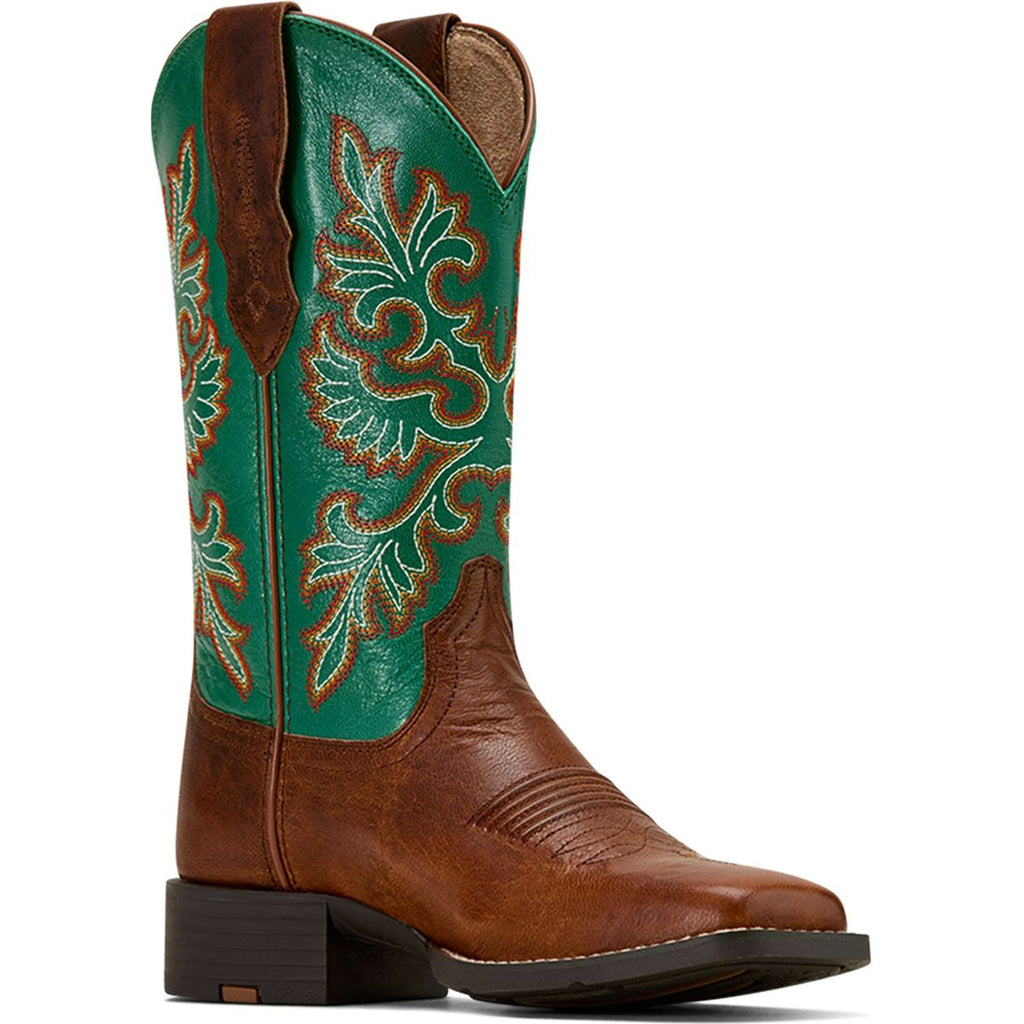 Ariat Westernstiefel Round Up Stretchfit Damen Arizona Brown/Aged Jade