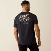 Ariat T-Shirt American Bison Tee Herren Charcoal Heather