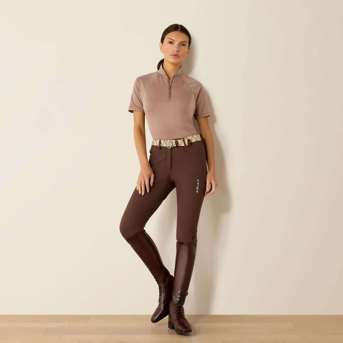 Ariat T-Shirt Soquel 1/4 Zip Baselayer Damen Antler