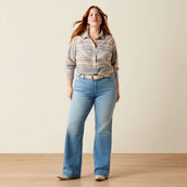 Ariat Bluse Arizona Western Damen Ombre Blue Southwest