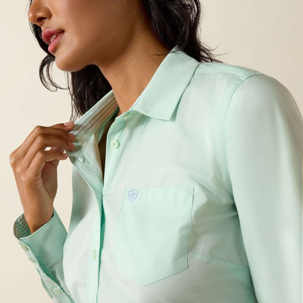 Ariat Shirt Team Kirby Lange Ärmel Dusty Aqua