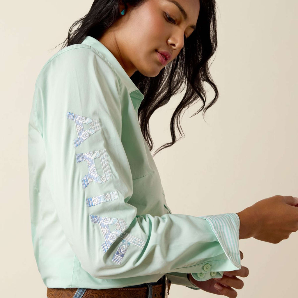 Ariat Shirt Team Kirby Lange Ärmel Dusty Aqua