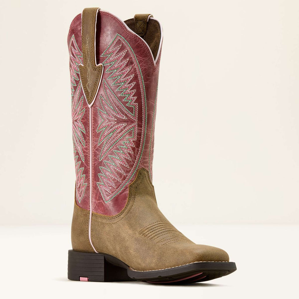 Ariat Westernstiefel Round Up Ruidoso Damen Brown Bomber/Dusty Rose