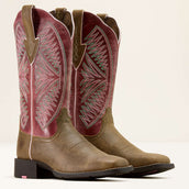 Ariat Westernstiefel Round Up Ruidoso Damen Brown Bomber/Dusty Rose