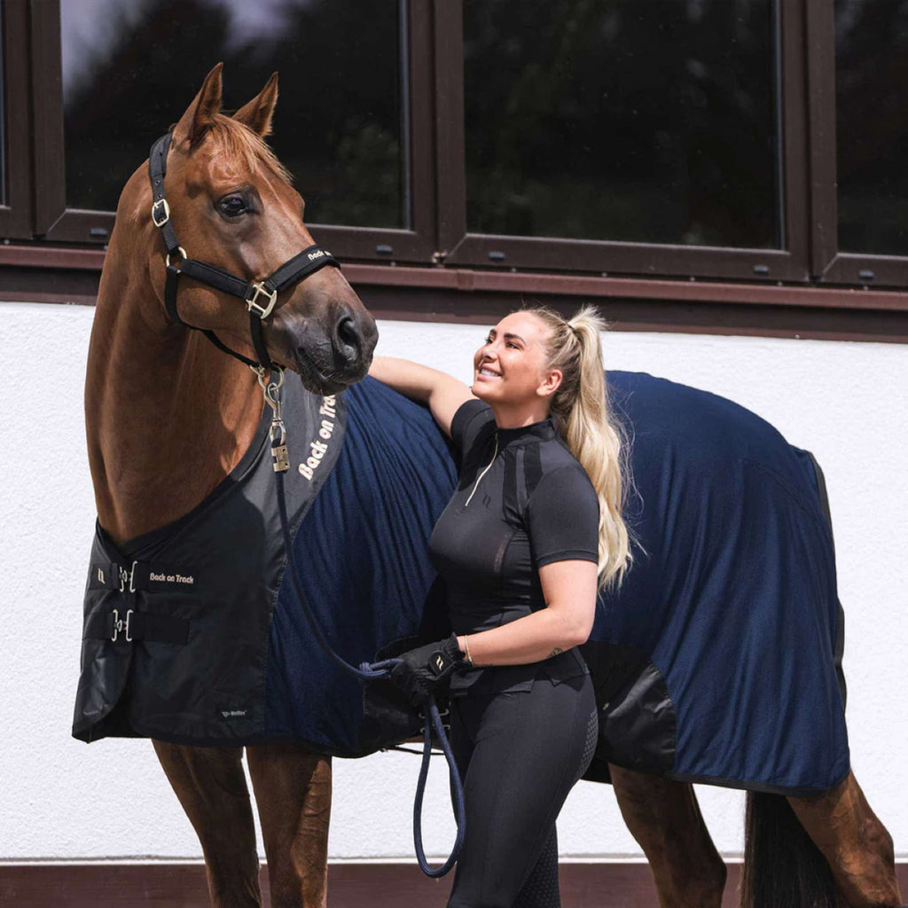 Back on Track Feinmaschig Decke Royal Deluxe Blau