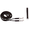 BR Schlaufzügel Norwich Weiches Leder + Kordel Schwarz/Silber