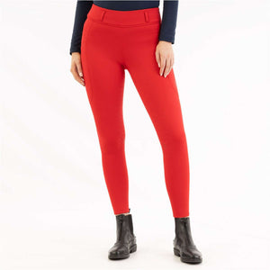BR Reitleggings AW25 Jolie Damen Silikon Vollbesatz Tango Rot
