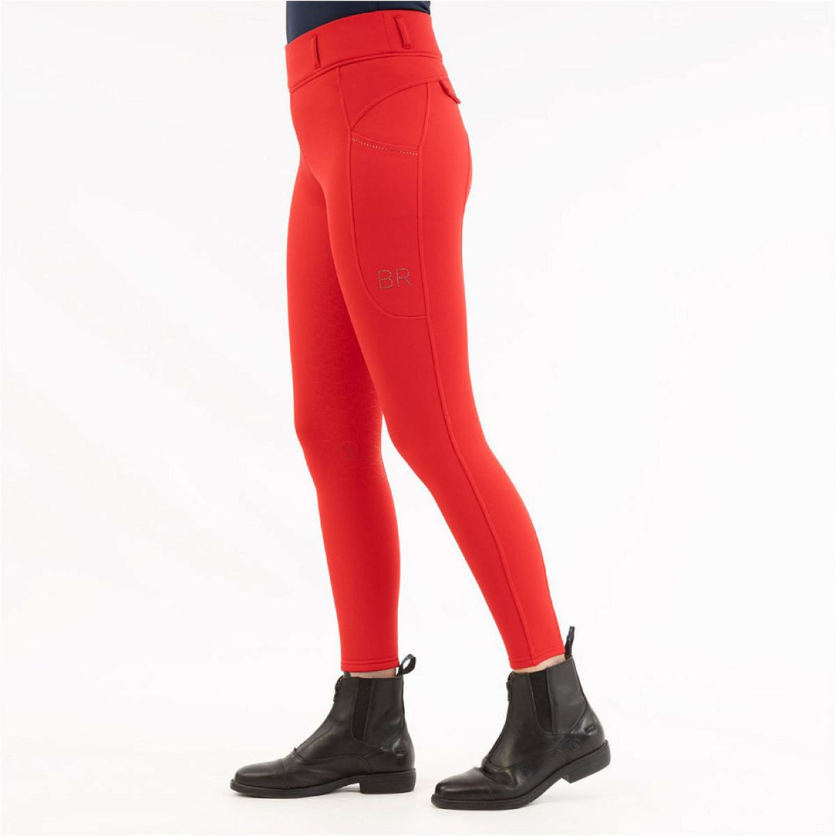 BR Reitleggings AW25 Jolie Damen Silikon Vollbesatz Tango Rot