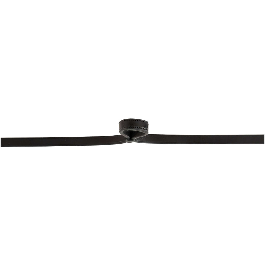 BR Kandarenzügel Leder Geschlossen 13mm Blind Schwarz/Silber