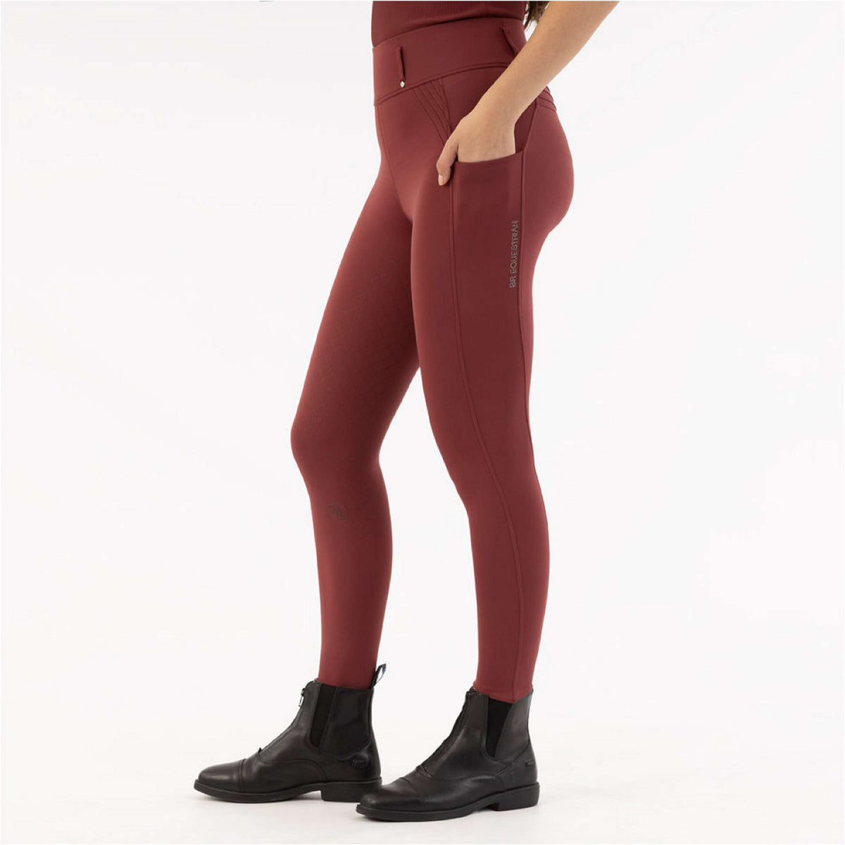 BR Reitleggings Krista Full Grip New Maroon