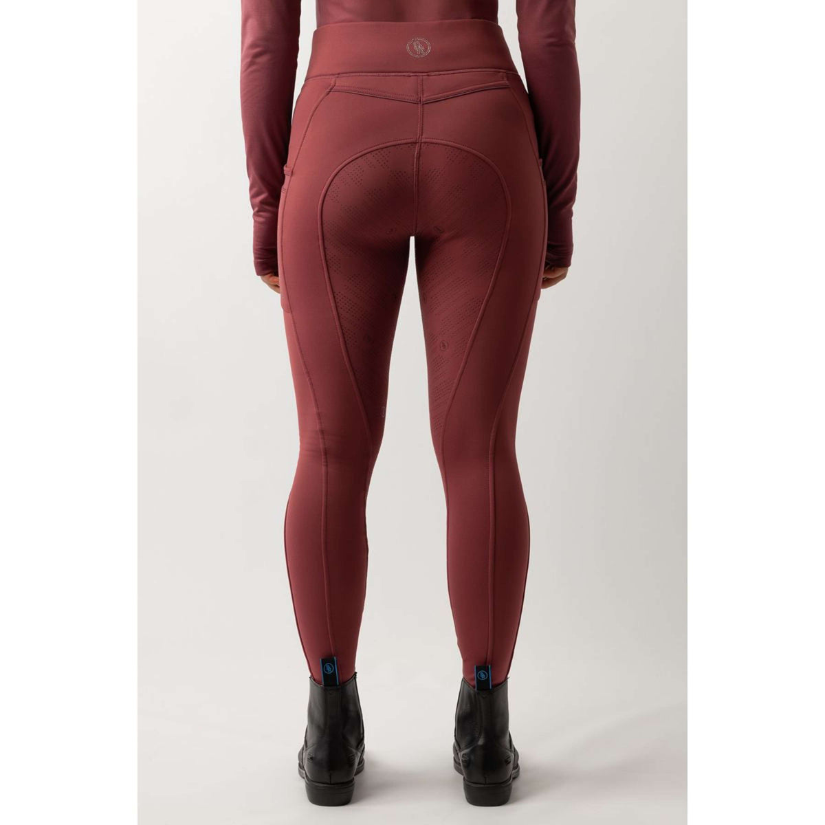 BR Reitleggings Lelie Full Grip Damen Maroon