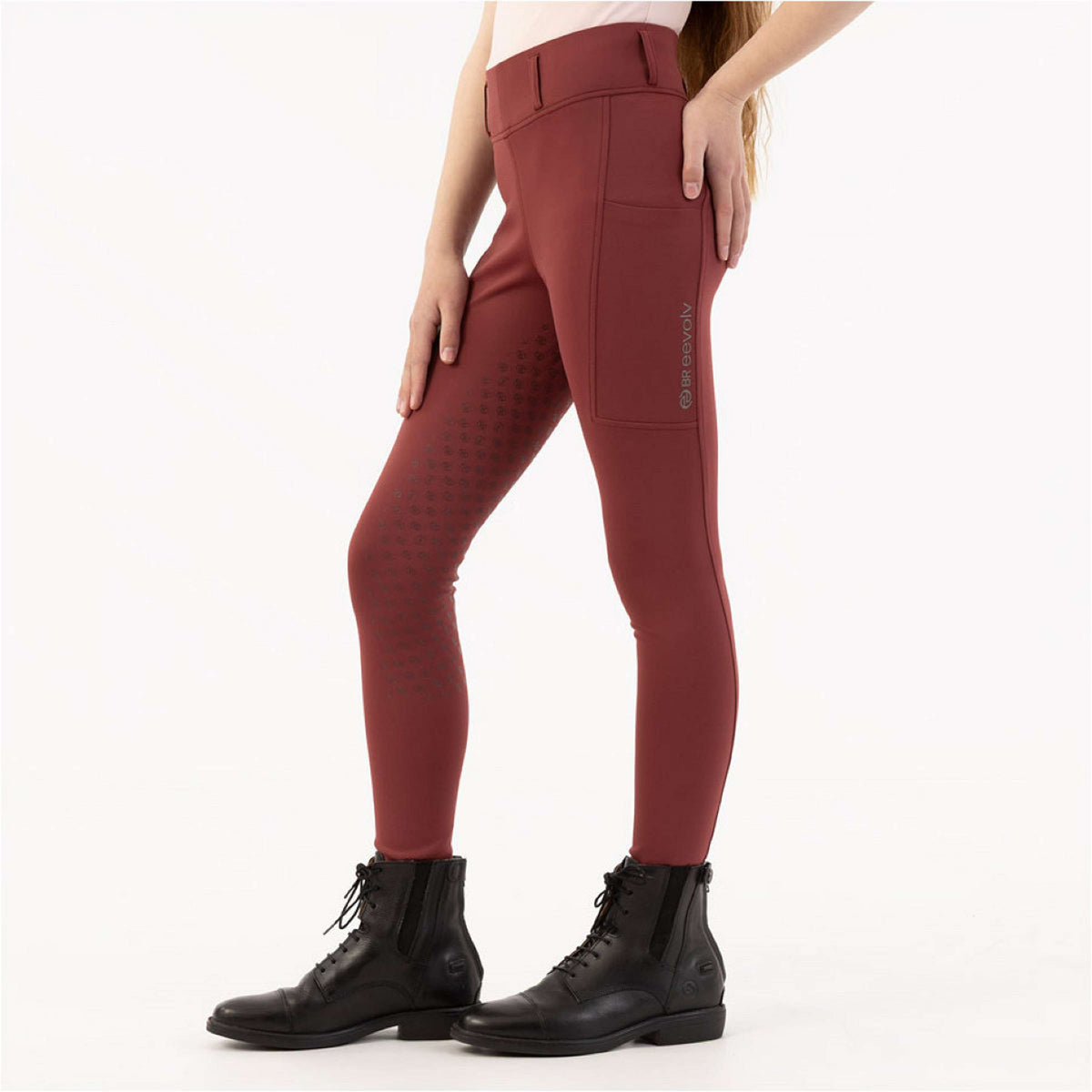 BR Reitleggings Eevolv Kika Kids Full Grip New Maroon