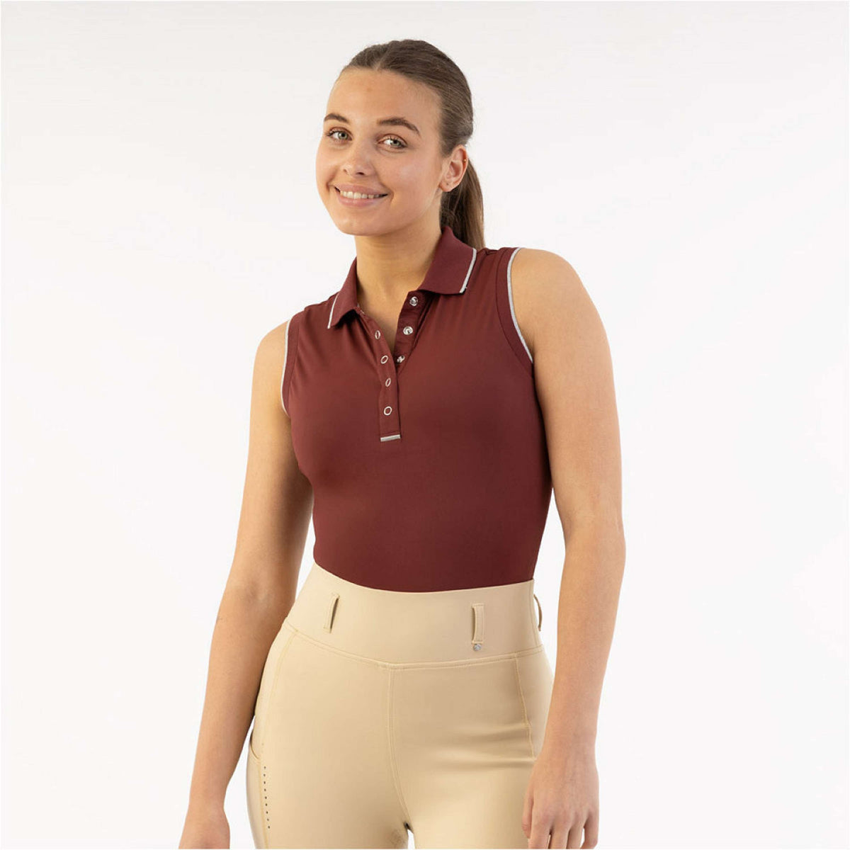 BR Polo Shirt Kiki Ärmellos New Maroon