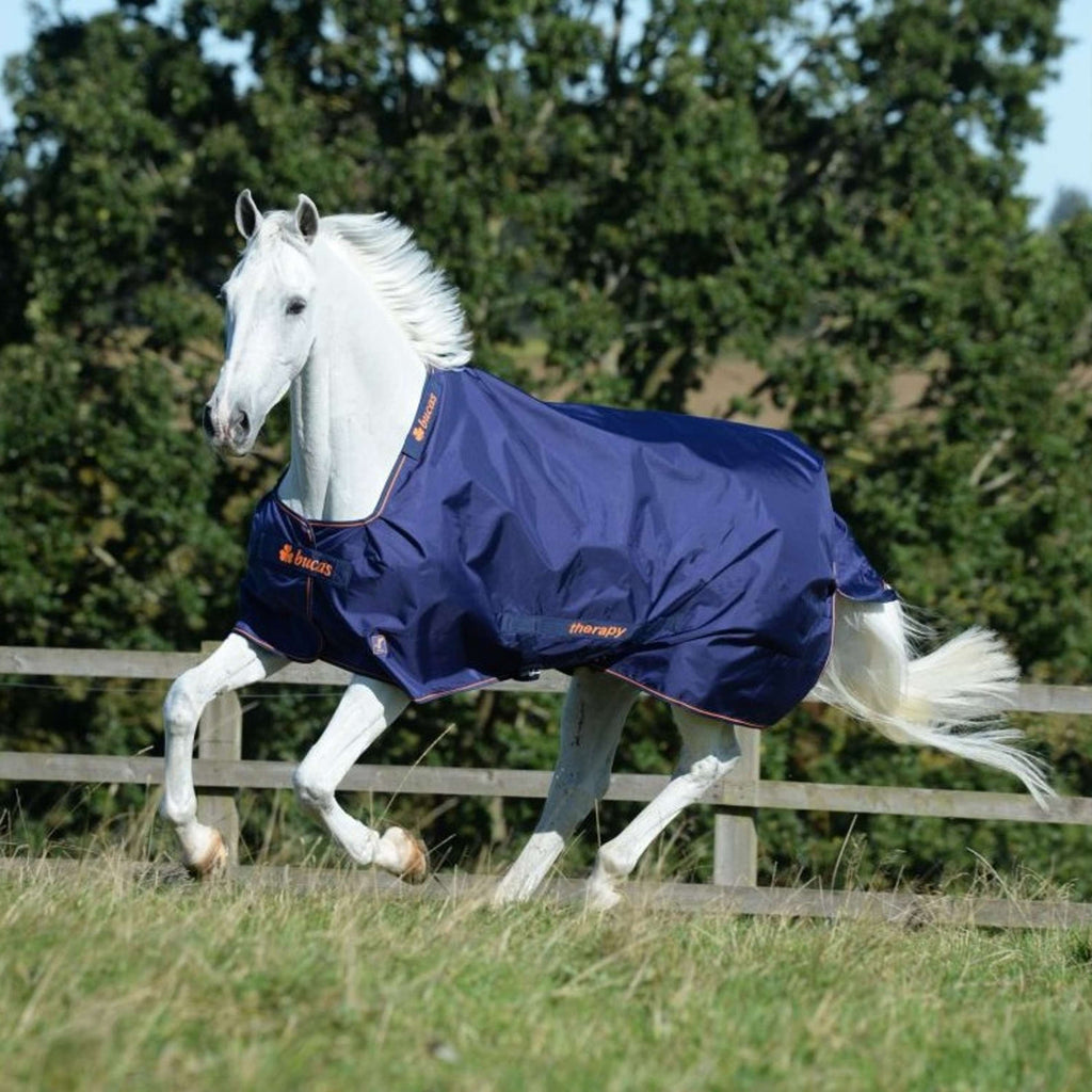 Bucas Therapy Turnout 150g Navy Orange